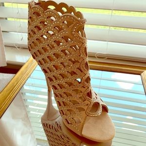 Wedding Studded Caged Heels - Never worn!